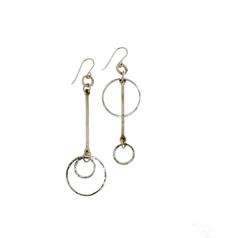 Stix and Stones Silver Mismatched Earrings